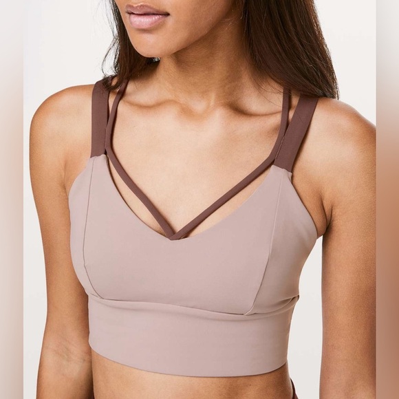 Lululemon Pushing Limits Bra Smoky Blush / Antique Bark Size 6 - Picture 1 of 6